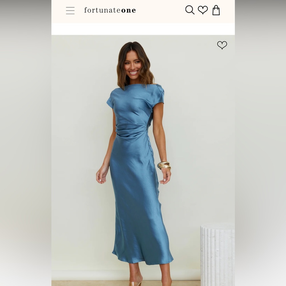 SIREN MELODY MAXI DRESS BLUE - FortunateOne